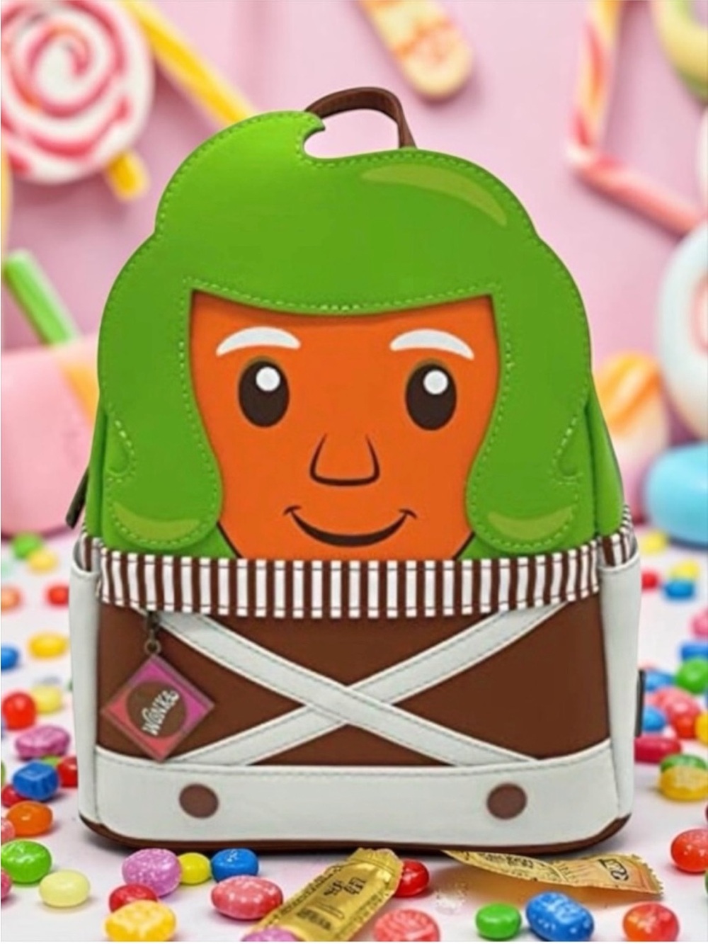 NWT Loungefly Willy Wonka Oompa Loompa Mini Backpack EXCLUSIVE